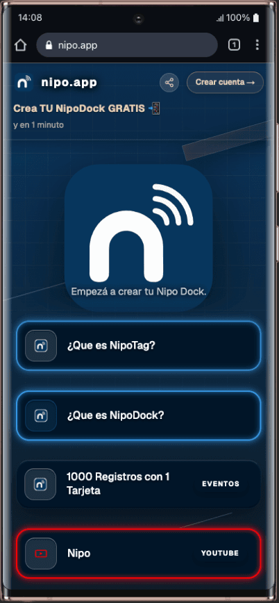Ejemplo de NipoDock el de nipo